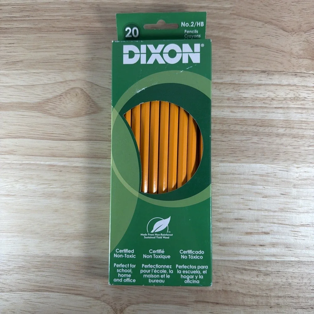 Dixon No. 2 Yellow Pencils Wood-Cased Black Core 20-Count (14420) New In Box